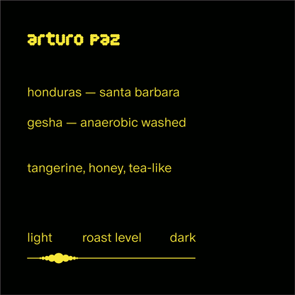 arturo paz | honduras | anaerobic washed gesha